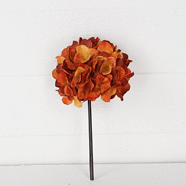 32006 - 11inLx5inD Hydrangea Head - ORANGE - HER Home Design Boutique