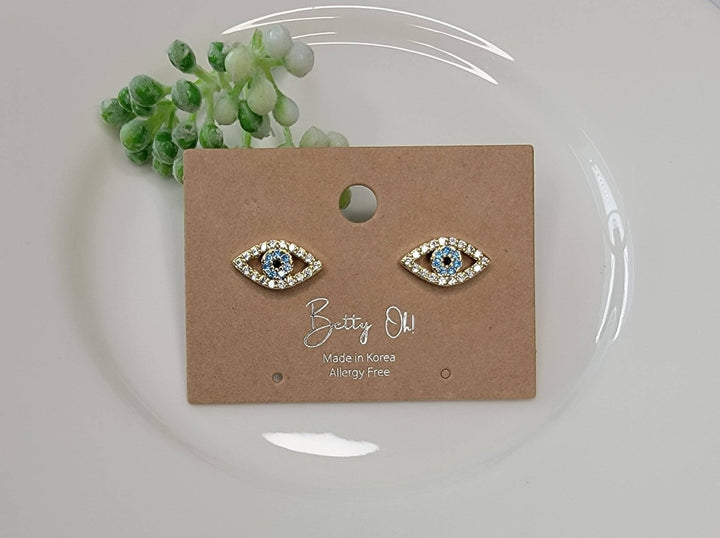 Evil Eye Post Earrings - HER Home Design Boutique