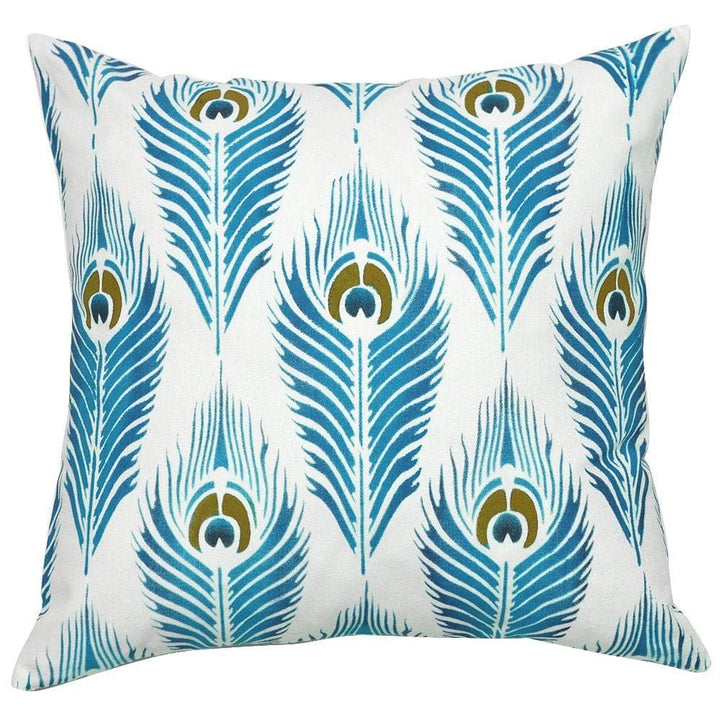 18x18 Peacock Patterned Throw Pillow - HER Home Design Boutique