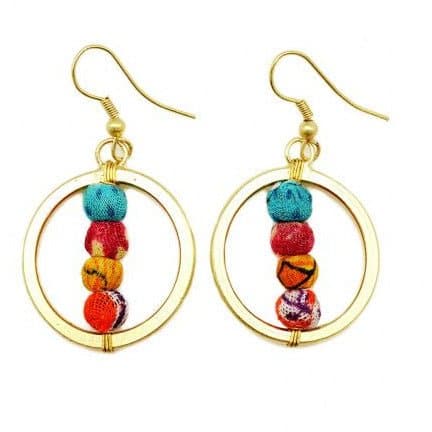 Aasha Row of Beads Dangle Earrings - HER Home Design Boutique