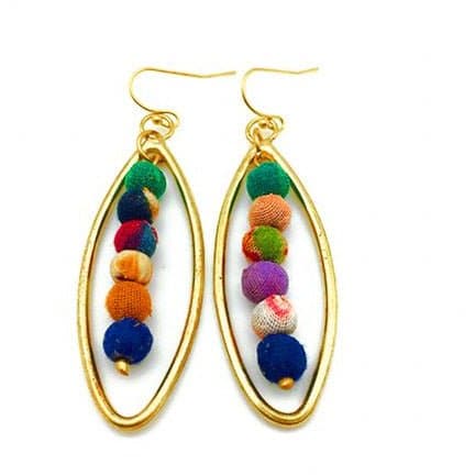 Aasha Row of Beads Earrings - HER Home Design Boutique