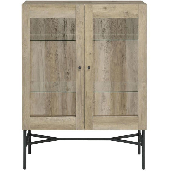 Accent Cabinet With Glass Shelves - HER Home Design Boutique