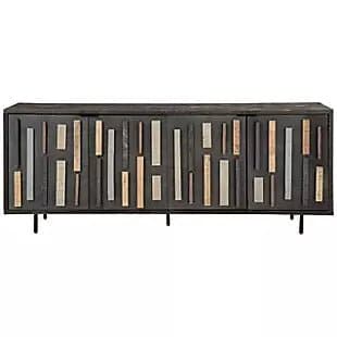 Art Deco 4 Door Accent Cabinet in Black - HER Home Design Boutique