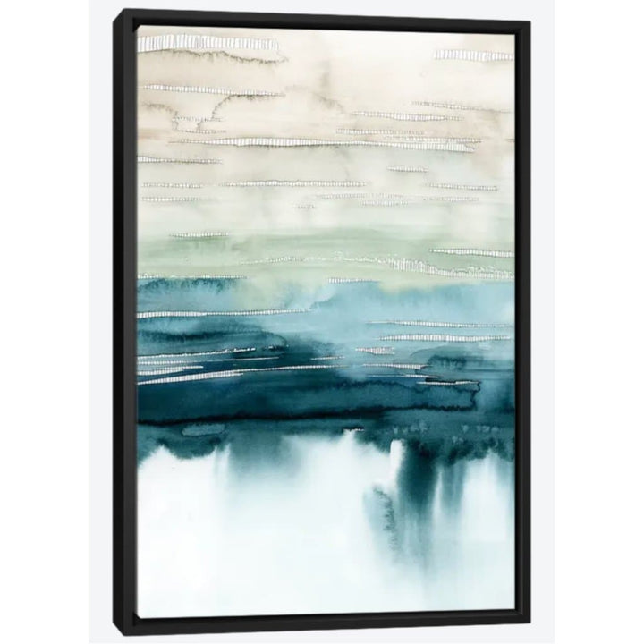 At Sea I- 26"x 40" Thin Dark Wood Framed Canvas - HER Home Design Boutique
