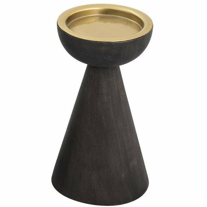 Barone Modern Mango Wood Tapered Pillar Candle Holder - HER Home Design Boutique