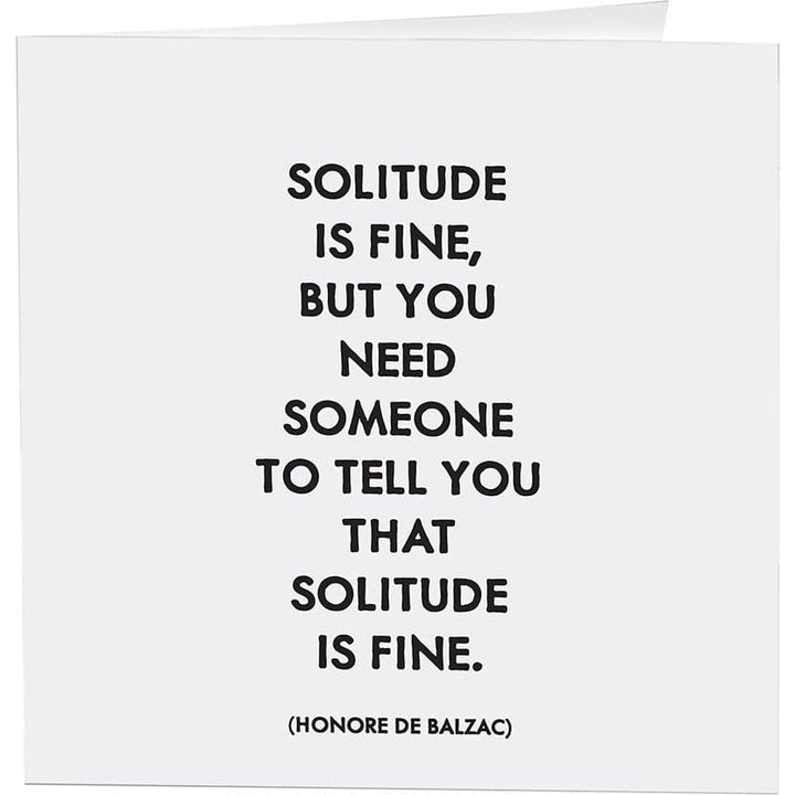 Cards - Solitude is Fine (Honore de Balzac) - HER Home Design Boutique