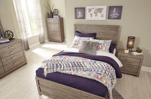 Casual Transitional Full Bed in Gray - HER Home Design Boutique