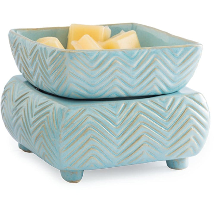 Chevron 2-in-1 Classic Fragrance Warmer in Blue - HER Home Design Boutique