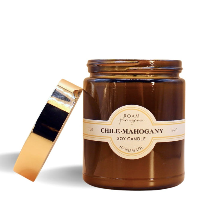 Chile Mahogany Soy Candle, 7 oz - HER Home Design Boutique