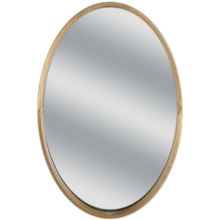Double-Framed Oval Mirror in Gold 20x30 - HER Home Design Boutique
