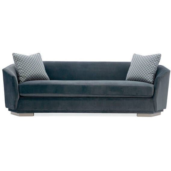 Expressions Curved Sofa in Blue-Gray - HER Home Design Boutique