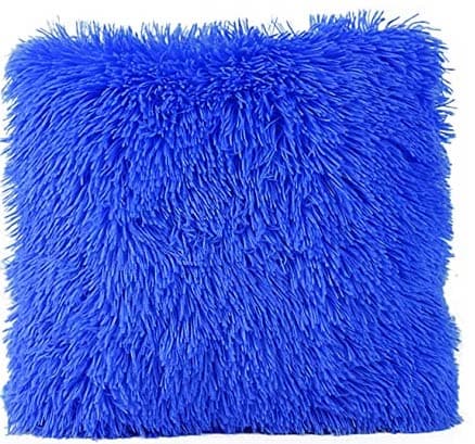 Fur Throw Pillows in Royal Blue (Set of 2) - HER Home Design Boutique