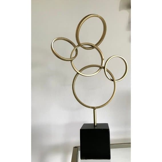 Gold Circle Statue - HER Home Design Boutique