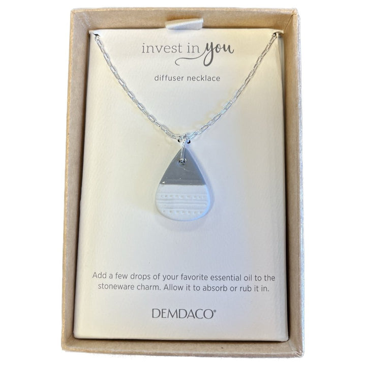 Gray Aromatherapy Necklace - HER Home Design Boutique