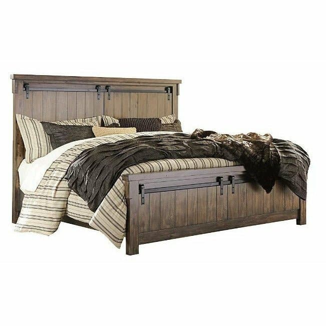 LK Rustic Bedroom Group in Oak Finish - HER Home Design Boutique