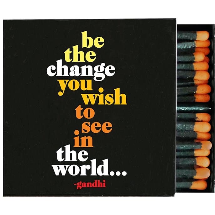 Matchboxes - Be The Change (Gandhi) - HER Home Design Boutique