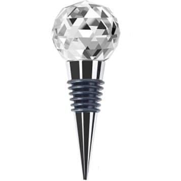 Metal Wine and Beverage Bottle Stopper, Crystal Clear - HER Home Design Boutique