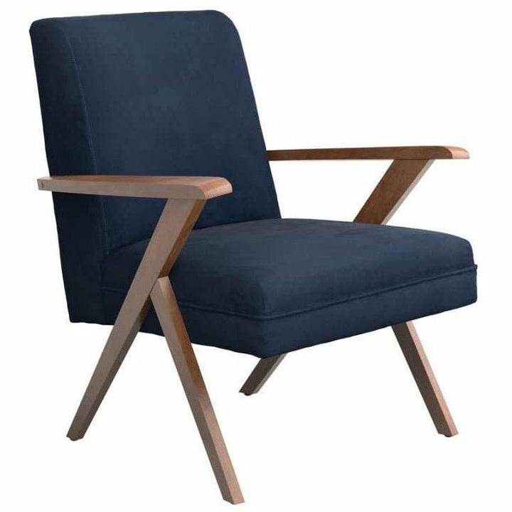 Mid-Mod Accent Chair in Navy - HER Home Design Boutique