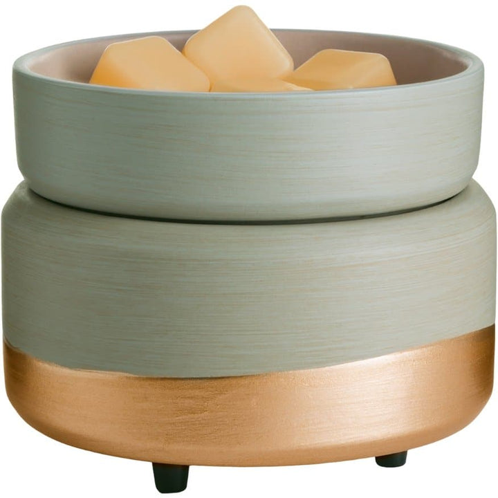 Midas 2-in-1 Classic Fragrance Warmer in Sage and Gold - HER Home Design Boutique