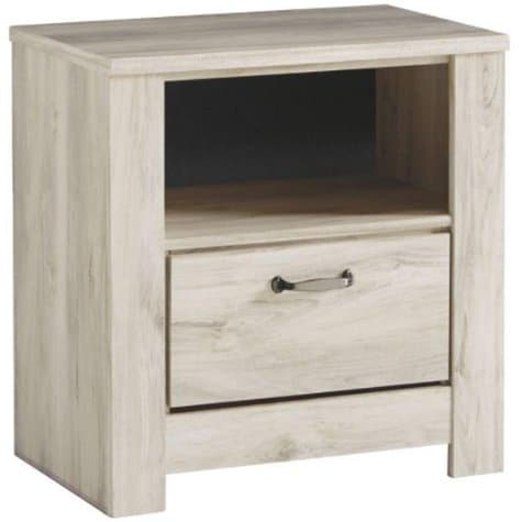 Modern Farmhouse One Drawer Nightstand in White - HER Home Design Boutique