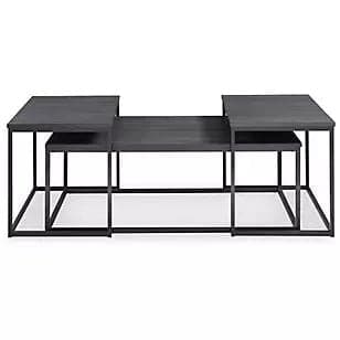 Modern Rectangle Nesting Tables in Grey - HER Home Design Boutique