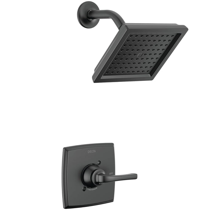 Modern Squared Showerhead with Rough-In Value in Matte Black - HER Home Design Boutique
