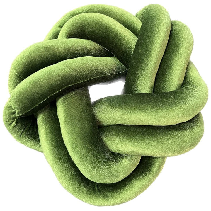 Plush Velvet Knotted Throw Pillow in Emerald Green - HER Home Design Boutique