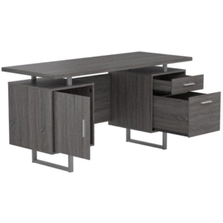 Rectangular Storage Desk in Gray - HER Home Design Boutique