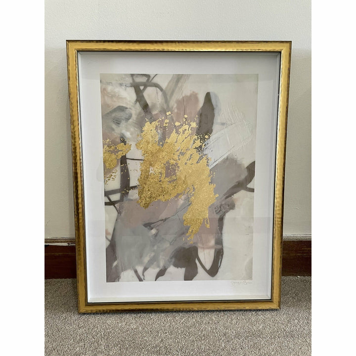 Series I Gold Leaf Abstract Framed Wall Art, 22x28 - HER Home Design Boutique