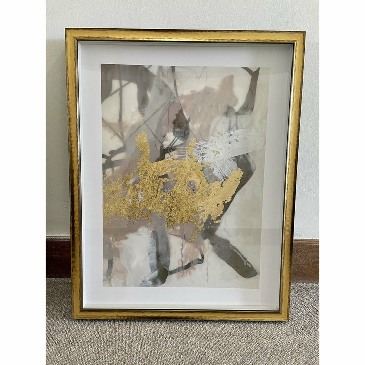 Series II Gold Leaf Abstract Framed Wall Art, 22x28 - HER Home Design Boutique