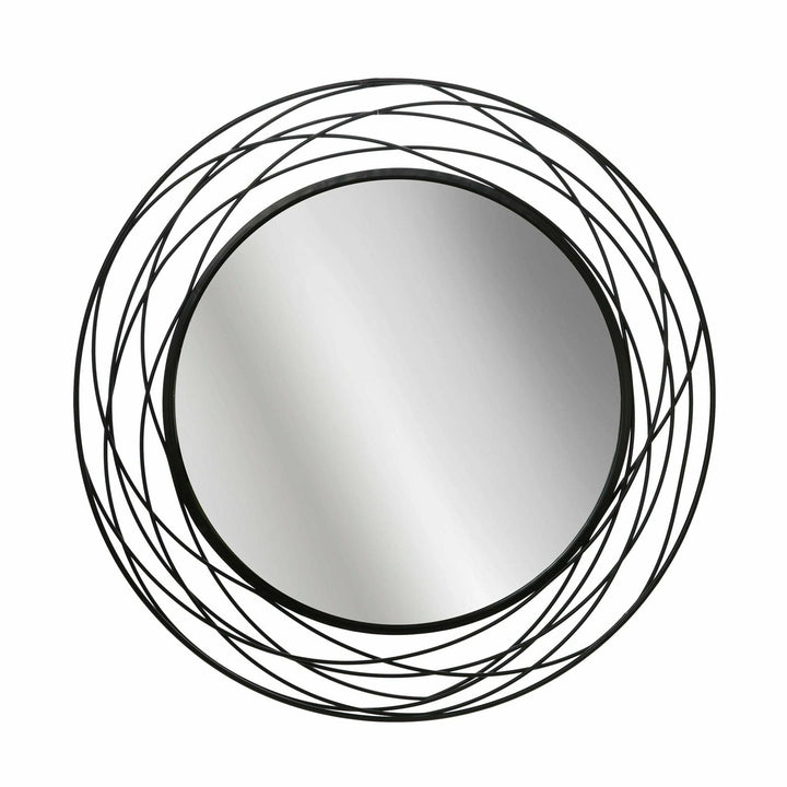 Swirl Black Accent Mirror - HER Home Design Boutique