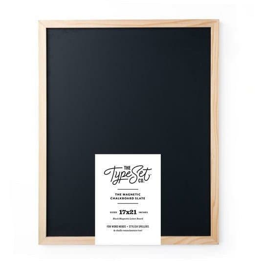 The Type Set Magnetic Letterboard in Black 17"x21" - HER Home Design Boutique