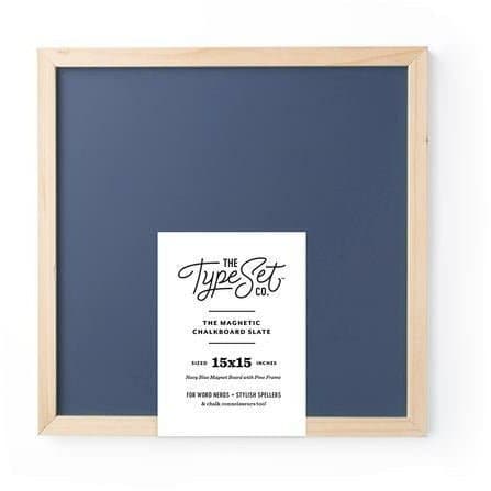 The Type Set Magnetic Letterboard in Navy 15"x15" - HER Home Design Boutique