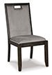 Transitional Handel Dining Chairs in Espresso and Gray Velvet - HER Home Design Boutique