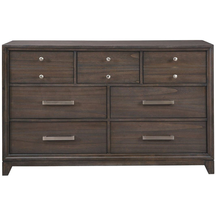 Transitional Seven Drawer Dresser in Chestnut - HER Home Design Boutique