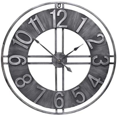 Wall Clock in Solid Metal, 30" - HER Home Design Boutique