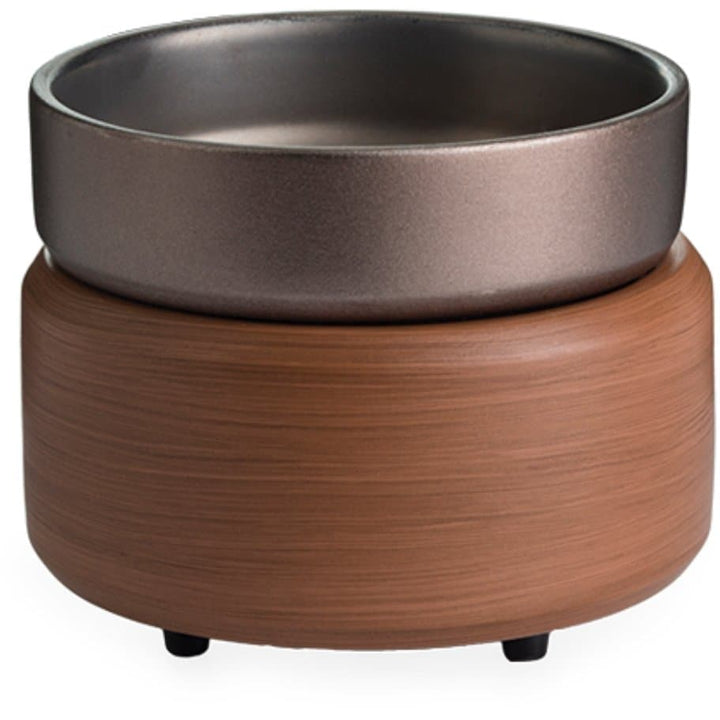 Walnut 2-in-1 Classic Fragrance Warmer in Pewter - HER Home Design Boutique