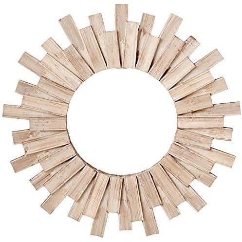 Wooden Sunburst Accent Mirror - HER Home Design Boutique